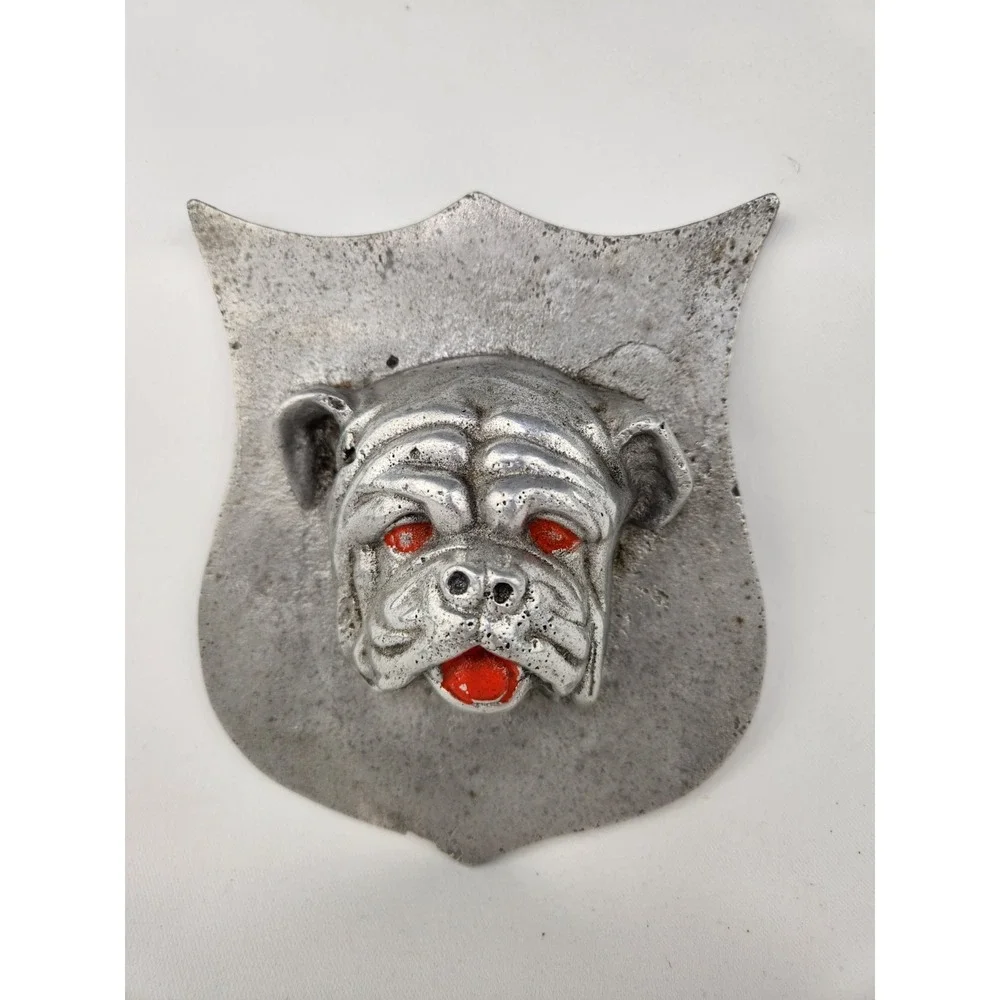 Vintage‎ Bulldog Metal Plaque Mack Truck Georgia Wall Hanging Dog Display